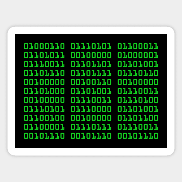 Binary Protest Magnet by Matt Dow's AMOC TeePublic Shop